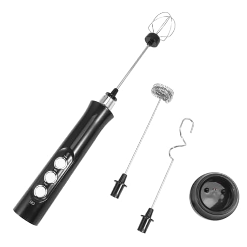 TOYANDONA Elektrischer USB Aufladbarer Handrührer mit Drei Austauschbaren Rührköpfen Vielseitiger Ei Sahneschläger aus Abs und Edelstahl Praktisches Küchenmixer Schnellen Einsatz von TOYANDONA