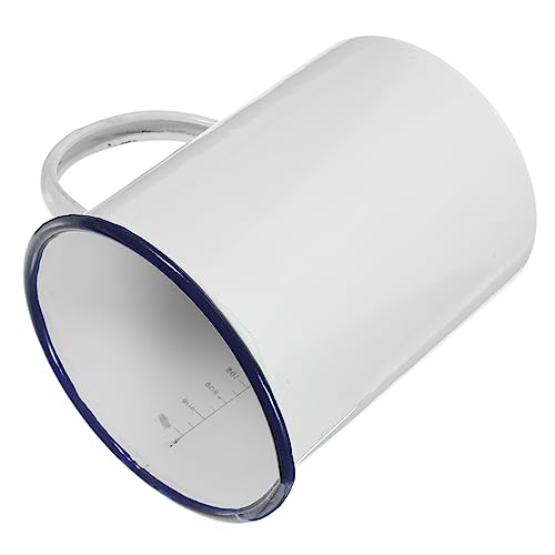 TOYANDONA Handheld Enamel Mug Retro Style Vintage Für Kaffee Tee Und Heiße Getränke Robuster Becher Für Zuhause Und Cafés von TOYANDONA