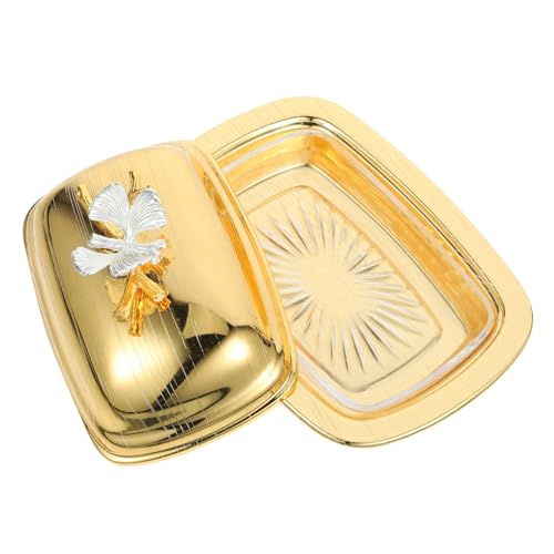 TOYANDONA Europäische Butterdose aus Stabilem Eisen mit Deckel Wiederverwendbarer Butterbehälter Praktische Küchenbutterbox Elegante Servierplatte für Haushalt und Gastronomie TOYANDONA Europäische Butterdose aus Stabilem Eisen mit Deckel Wiederverwendbarer Butterbehälter Praktische Küchenbutterbox Elegante Servierplatte für Haushalt und Gastronomie von TOYANDONA