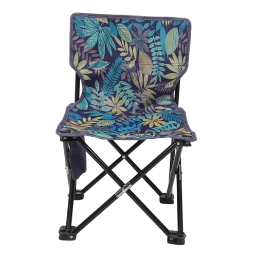 TOYANDONA Faltbarer Campingstuhl Tragbarer und Leichter Klappstuhl für Outdoor Aktivitäten für Angeln Gartenarbeit und Reisen Kompakte Robustes Material Blauer Farbton von TOYANDONA