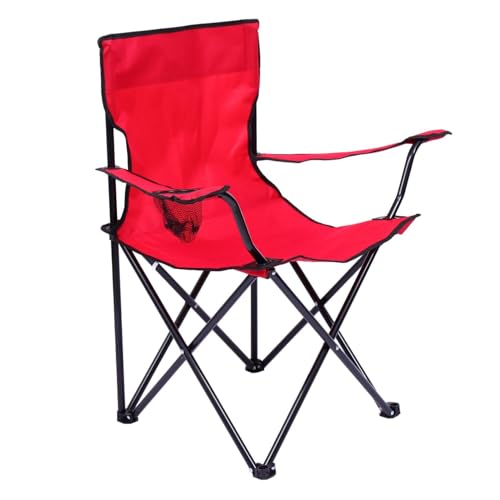 TOYANDONA Faltbarer Campingstuhl mit Armlehnen Stabiler Outdoor Klappstuhl Leichter Tragbarer Angelstuhl für Strand Camping und Erholung Schnelles Aufklappen Robustes Design von TOYANDONA