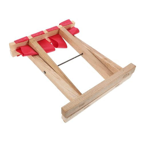 TOYANDONA Faltbarer Holzstuhl für Outdoor Aktivitäten Klappbank für Angler Camping und Tragbare Kompakte Sitzgelegenheit mit Stilvollem Finish und Platzsparendem Design Martinrot von TOYANDONA