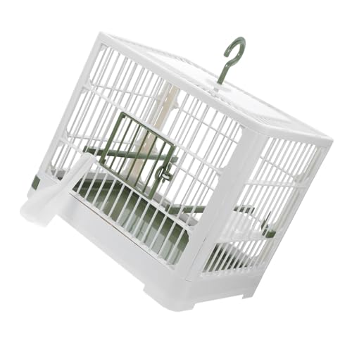 TOYANDONA Faltbarer Vogeltransportkäfig mit Ständer und Abnehmbarem Tablett Leichter Reisekäfig für Papageien Sittiche und Kleine Vögel für Reisen und Ausflüge von TOYANDONA