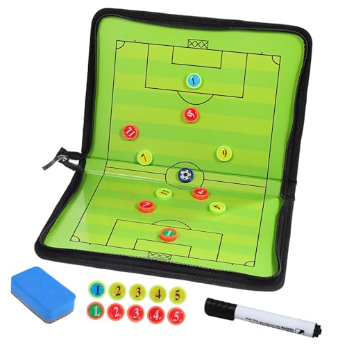TOYANDONA Faltbares Magnetisches Fußball Taktikboard Tragbare Whiteboard Tafel PU PVC für Trainer und Spieler zur Spielanalyse und Taktikvisualisierung TOYANDONA Faltbares Magnetisches Fußball Taktikboard Tragbare Whiteboard Tafel PU PVC für Trainer und Spieler zur Spielanalyse und Taktikvisualisierung von TOYANDONA