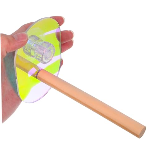TOYANDONA Fenster Sitzstange für Papageien mit Rutschfester Oberfläche Verstellbarem Ständer und Sicherem Saugnapf Tragbare Holzplattform für Sittiche und Kleine bis Mittelgroße Vögel von TOYANDONA