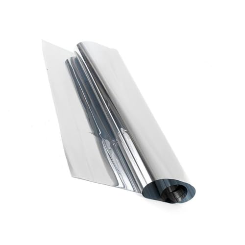 TOYANDONA Fensterfolie Sichtschutz Spiegelfolie Selbstklebend Innen Hitzeschutz UV Schutz Tageslicht Privatsphäre Schutz für Zuhause und Büro Silber von TOYANDONA