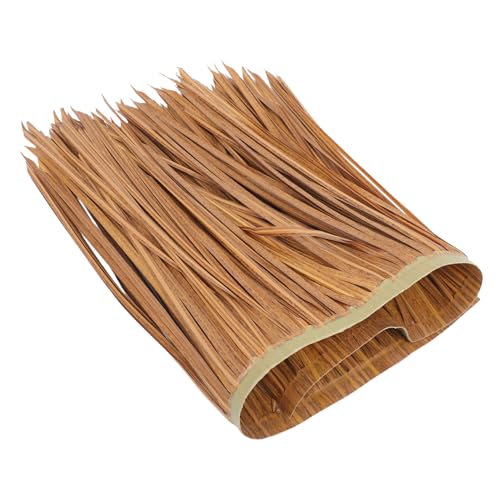TOYANDONA Feuerhemmendes Synthetisches Strohdach Pe Grasdachplatte für Garten Tiki Bar Leicht Wetterbeständig Einfache Dekoratives Dach für Terrasse und DIY Projekte von TOYANDONA