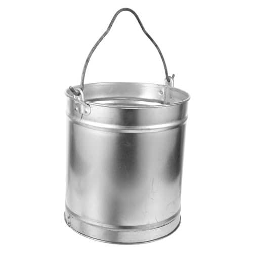 TOYANDONA Feuerstelle Aschebehälter Metall Ascheimer für Grill und Feuerstelle Tragbar und Robust für Entsorgung von Grillkohle und Abfällen im Garten Kleiner Aschenkübel für Außenbereich von TOYANDONA
