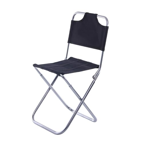 TOYANDONA Fischstuhlklapphocker Gefaltet Strand Ausruhen Klappbarer Campinghocker Stuhl Mit Klappbarer Rückenlehne Zurück Angelsitze Und Stühle Außenstuhl Black Oxford-Stoff von TOYANDONA