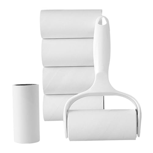 TOYANDONA Fusselrolle Haustierhaarentferner mit Handroller und Ersatzrollen Kompakt Tragbar Effektiver Tierhaarentferner für Kleidung Sofa Teppich Auto und Bettwäsche Weiß TOYANDONA Fusselrolle Haustierhaarentferner mit Handroller und Ersatzrollen Kompakt Tragbar Effektiver Tierhaarentferner für Kleidung Sofa Teppich Auto und Bettwäsche Weiß von TOYANDONA