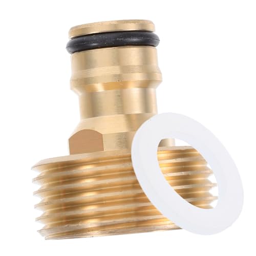 TOYANDONA Garten Schlauch Schnellkupplung Messing Auslaufsicherer Adapter für Verschiedene Bewässerungssysteme Außengewinde Einfacher für Gartenschläuche und Düsen von TOYANDONA