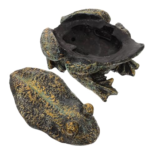 TOYANDONA Garten Schlüsselversteck Realistischer Frosch Schlüsselbox Sichere Aufbewahrung für Garten und Haustürschlüssel Verstecktes Design für Outdoor Dekoration und Schutz von TOYANDONA