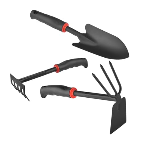 TOYANDONA Gartenwerkzeug aus Robustem Eisen mit Breiter Schaufel Doppelseitiger Hacke Gartenharke Ergonomischer Rutschfester Griff für Balkon Topfpflanzen und Unkrautentfernung TOYANDONA Gartenwerkzeug aus Robustem Eisen mit Breiter Schaufel Doppelseitiger Hacke Gartenharke Ergonomischer Rutschfester Griff für Balkon Topfpflanzen und Unkrautentfernung von TOYANDONA