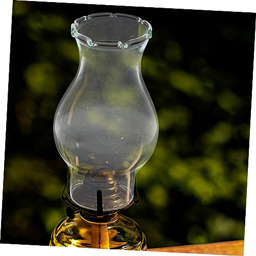 TOYANDONA Glas Öllampenschirm Transparent Klares Öl Petroleumlampen Ersatzglas Vintage Stil Robust Für Outdoor Camping Wohnzimmer Deko von TOYANDONA