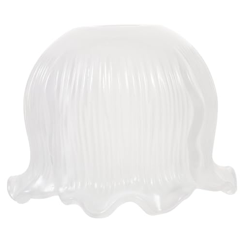 TOYANDONA Glas lampenschirm Glockenblumenform Hängelampe Dekorativer Lampenschirm für Tischlampe und Pendelleuchte Transparent Ersatz für Wohnzimmer Schlafzimmer von TOYANDONA