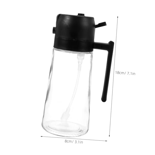 TOYANDONA Glas ölflasche mit Großer Kapazität Auslaufsicherer Ölspender und Essigbehälter Wiederverwendbarer Ölhalter für Küche Ergonomisches Design Geeignet für Öl Essig und Flüssiggewürze von TOYANDONA