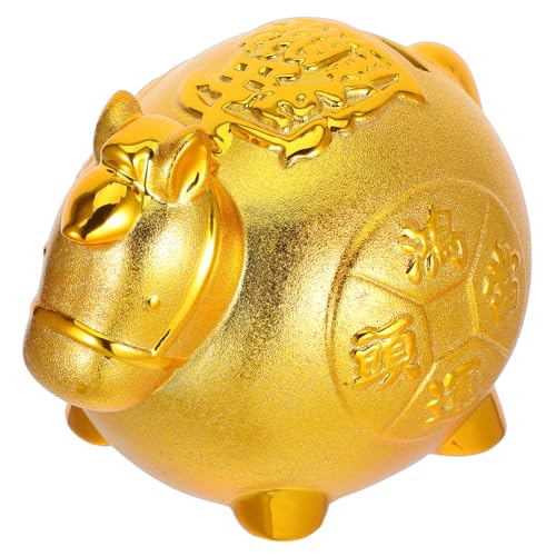 TOYANDONA Golden Horse Money Bank Dekoration Für Heimstatuen Kleine Pferdefiguren Dekorative Pferdestatue Pferdesornamente Handgefertigtes Statue -Pferd Statues Home Decor Horse Keramik von TOYANDONA