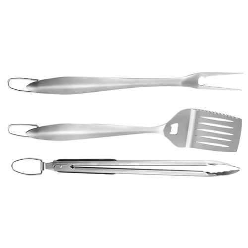 TOYANDONA Grillbesteck Teiliges Edelstahl BBQ Grillzubehör mit Zange Gabel und Pfannenwender Robustes Langlebiges Grillwerkzeug für Camping und Outdoor Barbecue Praktisch und Leicht zu TOYANDONA Grillbesteck Teiliges Edelstahl BBQ Grillzubehör mit Zange Gabel und Pfannenwender Robustes Langlebiges Grillwerkzeug für Camping und Outdoor Barbecue Praktisch und Leicht zu von TOYANDONA