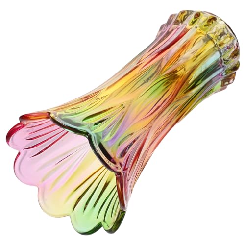 TOYANDONA Große Kristallglas Vase Farbverlauf Fächerdesign Blumenvase Dekoratives Mittelstück für Wohnzimmer Esszimmer Schlafzimmer Vielseitig Einsetzbar Geschenkidee TOYANDONA Große Kristallglas Vase Farbverlauf Fächerdesign Blumenvase Dekoratives Mittelstück für Wohnzimmer Esszimmer Schlafzimmer Vielseitig Einsetzbar Geschenkidee von TOYANDONA