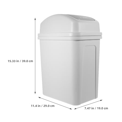TOYANDONA Großer Badmülleimer mit Schwingdeckel Robuster Kunststoff Grauweiß Platzsparend für Badezimmer Schlafzimmer und Küche Langlebig Einfach zu Reinigen Vielseitiger Haushalt TOYANDONA Großer Badmülleimer mit Schwingdeckel Robuster Kunststoff Grauweiß Platzsparend für Badezimmer Schlafzimmer und Küche Langlebig Einfach zu Reinigen Vielseitiger Haushalt von TOYANDONA