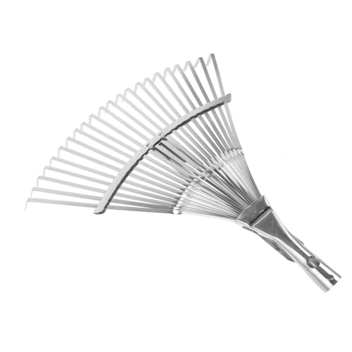 TOYANDONA Großer Gartenzubehör Laubrechen mit Ausziehbarem Griff Praktische Gartenrechen für Effizientes Aufräumen von Laub und Gras für Gartenarbeit und Rasenpflege von TOYANDONA