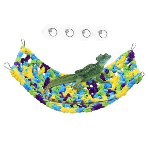 TOYANDONA Hängematte für Reptilien Multifunktionale Lizard Hammock als Bett und Spielmatte Installieren Sicher und Robust für Bartagamen und Andere Reptilien von TOYANDONA