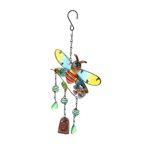 TOYANDONA Hängende Windglocke Eisen mit Bienen Design Robuste Garten Dekoration für und Außenbereich für Fenster Türen und Terrassen Langlebig und TOYANDONA Hängende Windglocke Eisen mit Bienen Design Robuste Garten Dekoration für und Außenbereich für Fenster Türen und Terrassen Langlebig und von TOYANDONA