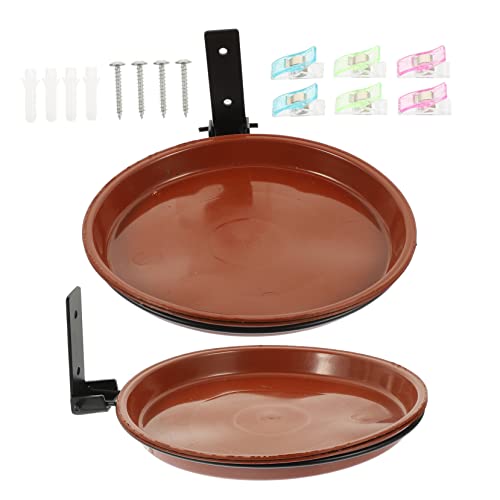 TOYANDONA Hängender Vogelfutterspender und Vogelbad Set Teiliges Outdoor Futter und Bade Tablett mit Stabilem Ring für Garten Balkon und Terrasse für Wildvögel und Garten Dekoration von TOYANDONA
