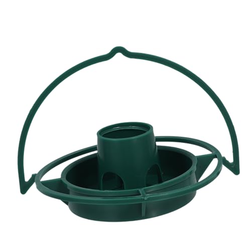 TOYANDONA Hängender Wildvogel Futterspender Kunststoff Vogelhäuschen mit Futtertablett für Draußen Balkon Garten Terrasse Automatische Fütterung Bequem zu Hängen Vogelgerechtes Design Grün von TOYANDONA