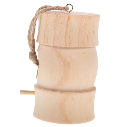 TOYANDONA Hängendes Vogelhaus aus Holz mit Stabilem Seil Wetterfestes Futterhäuschen und Nistkasten für Garten und Balkon Dekoratives Wildvogel Nest für und Kleinvögel von TOYANDONA