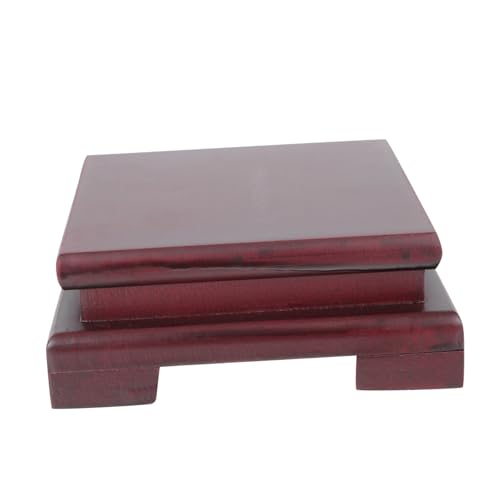 TOYANDONA Halterung Für Blumentöpfe Pflanzgefäße Für Zimmerpflanzen Blumentopf Blumenpothalter Bastelbasis Vasenständer Blumenständer Halterungen Für Blumentöpfe Statue Display Base Rot MDF von TOYANDONA