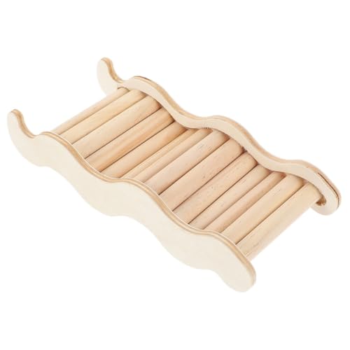 TOYANDONA Hamster Kletterleiter Holzspielzeug für Chinchillas und Kleine Kleintiere Platzsparende Hohe Leiter mit Tischhalterung Vielseitig Einsetzbar und Leicht zu Reinigen von TOYANDONA