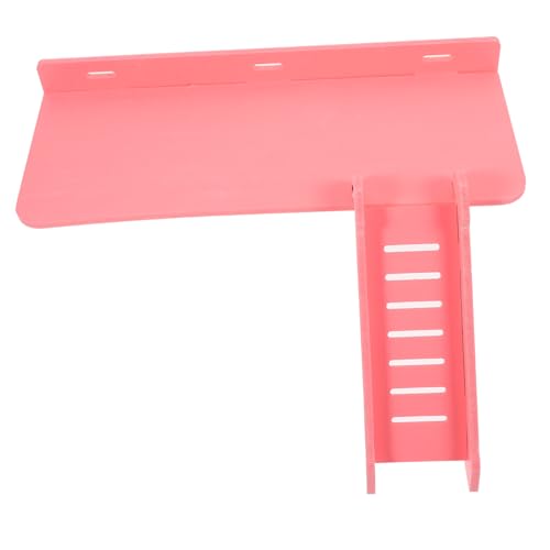 TOYANDONA Hamster Plattform aus Robustem Material mit Rampe Beissfest und Verschleißfest für Zwerghamster und Kleine Haustiere zur Bewegung und Käfigdekoration von TOYANDONA