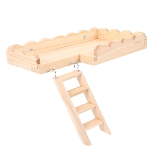 TOYANDONA Hamster Plattform mit Leiter Kletterplattform für Kleintiere Robust und Langlebig für Hamsterkäfige Fördert Bewegung und Spielspaß von TOYANDONA