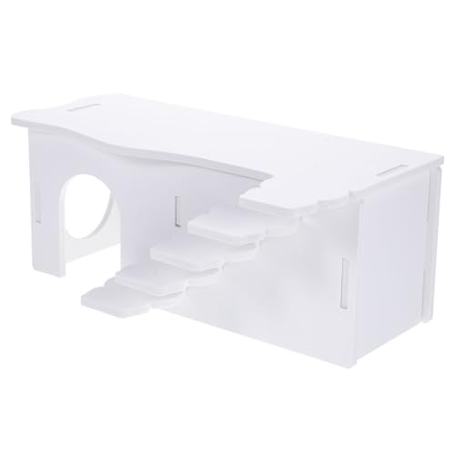 TOYANDONA Hamsterhaus mit Leiter Zweistöckiges Versteck und Ruheplatz für Hamster Mäuse und Kleine Nager Strapazierfähiges Spielzeughaus für Sicheren Rückzugsort und Spielspaß von TOYANDONA