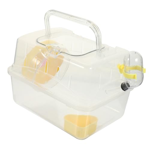 TOYANDONA Hamsterkäfig mit Dachfenster Langlebiger Transportkäfig für Kleintiere Wie Hamster Chinchilla und Igel Praktische Outdoor tragebox Leicht zu Reinigen für Reisen und Ausflüge von TOYANDONA