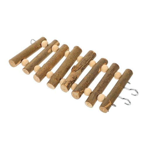 TOYANDONA Hamsterleiter Hamsterspielzeug Klettern Hamsterspielplatz Übung Guinea Haustierleiter Hamster Kletterleiter Papagei Leiter Rattenleiter hölzern von TOYANDONA