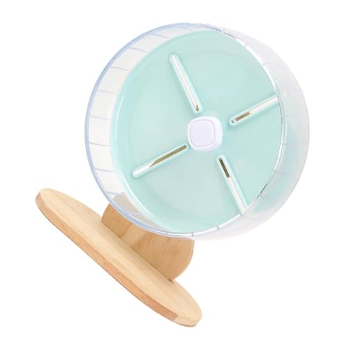 TOYANDONA Hamsterrad mit Stabilem Holzgestell Kompakt für Zwerghamster Igel und Chinchillas Geräuscharmes Laufrad Zubehör für Käfig Fördert Aktivität und Spielspaß im Kleinen von TOYANDONA