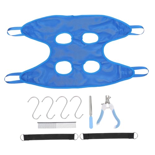 TOYANDONA Haustier Hängematte zur Pflege mit Nagelschneider und Kamm Set für Katzen und Kleine Hunde Atmungsaktiv und Leicht zu Reinigen für Sicheres Trimmen von Nägeln Zufällige Farbe von TOYANDONA