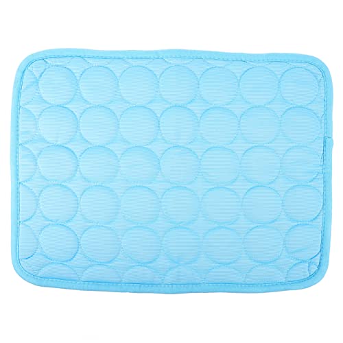 TOYANDONA Haustier Kühlmatte aus Ice Silk mit Schichten Atmungsaktiv und Wasserabsorbierend Selbstkühlende Matte für Hunde und Katzen für Sommer rutschfest und Waschbar Xs Dunkelblau von TOYANDONA