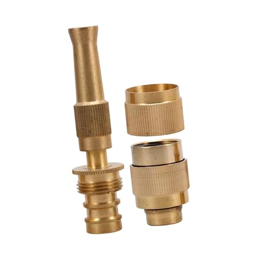 TOYANDONA Hochdruck Messing Gartenschlauchdüse Verstellbar mit Drehgelenk Wasserstrahlregulierung für Auto Garten Reinigung Haushalt von TOYANDONA