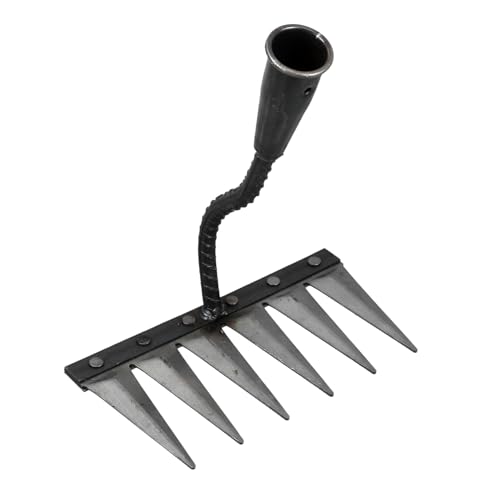 TOYANDONA Hochleistungs Multi Funktions Gartenrechen Effizientes Werkzeug zum Jäten und Nivellieren von Böden im Garten Vielseitig Einsetzbar für Blumen und Gemüse mit Kanten für Schnelle von TOYANDONA