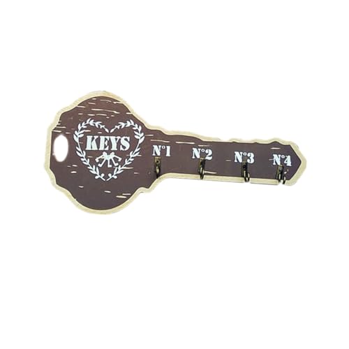 TOYANDONA Holz Schlüsselhalter Wandmontage Kreativer Vintage Schlüsselhaken Stabil Praktisch Platzsparend Für Zuhause Apartment Flur Gästezimmer von TOYANDONA