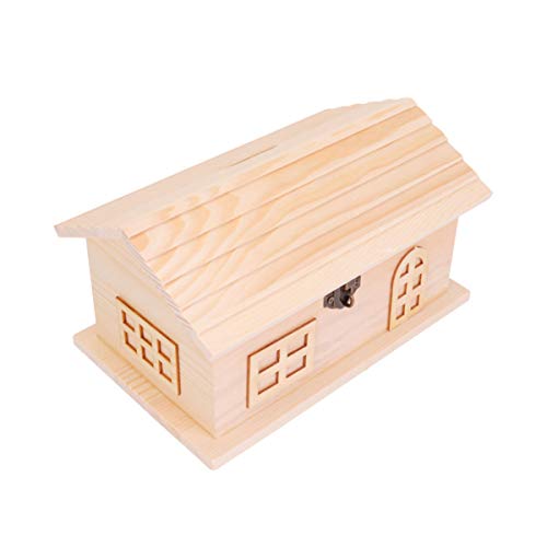 TOYANDONA Holz Sparbüchse Hausform DIY Kreative Aufbewahrungsbox Bastelset zum Bemalen Pädagogisches zur Kreativität und Feinmotorik TOYANDONA Holz Sparbüchse Hausform DIY Kreative Aufbewahrungsbox Bastelset zum Bemalen Pädagogisches zur Kreativität und Feinmotorik von TOYANDONA