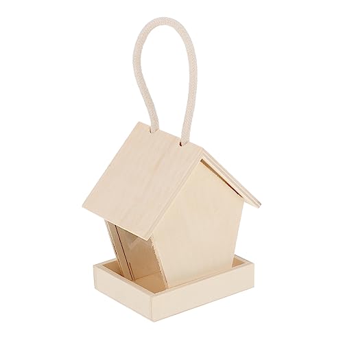 TOYANDONA Holz Vogelhaus Futterstation zum Aufhängen Kreativer Wildvogel Futterspender für Garten Balkon und Fenster Außenbereich Vogelhaus Nistkasten Dekoration Einfache Montage TOYANDONA Holz Vogelhaus Futterstation zum Aufhängen Kreativer Wildvogel Futterspender für Garten Balkon und Fenster Außenbereich Vogelhaus Nistkasten Dekoration Einfache Montage von TOYANDONA