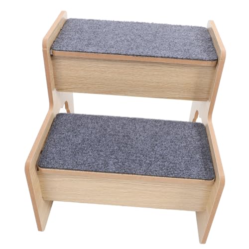 TOYANDONA Holz haustiertreppe Stabile Hundetreppe mit Rutschfester Oberfläche für Kleine Hunde und Welpen Einfache Installation und Platzsparend für Sofa und Bett Geeignet von TOYANDONA