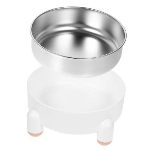 TOYANDONA Hundenapf Welpennäpfe Aus Edelstahl Kleine Edelstahlschüssel Edelstahl -welpenschale Tiernahrungsschalen Hundenäpfe Aus Metall Katzenfutterschale Haustiernapf Weiß Rostfreier Stahl von TOYANDONA