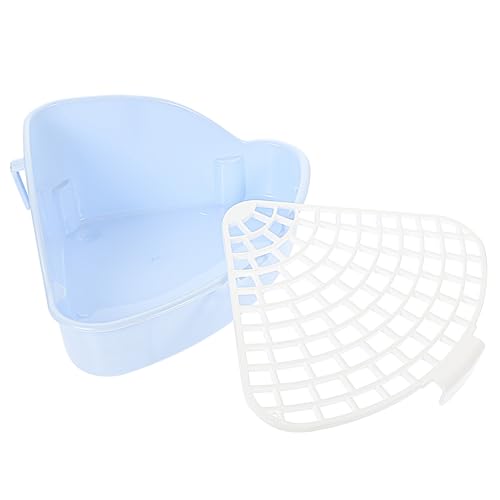 TOYANDONA Kaninchentoilette aus Robustem PP Kunststoff mit Rutschfester Dicker Bodengitter Ecke Doppelt Fixiertem Haken Langlebigem Design Kompakt und Leicht zu Reinigen für Kaninchen und von TOYANDONA