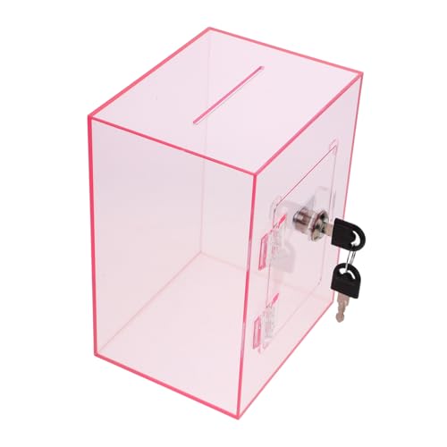 TOYANDONA Acrylbox Mit Schloss Klarsichtbox Spendenbox Wahlbox Vorschlagsbox Beschwerdebox Abschließbare Spendenbox Briefkasten Robust Und Leicht von TOYANDONA