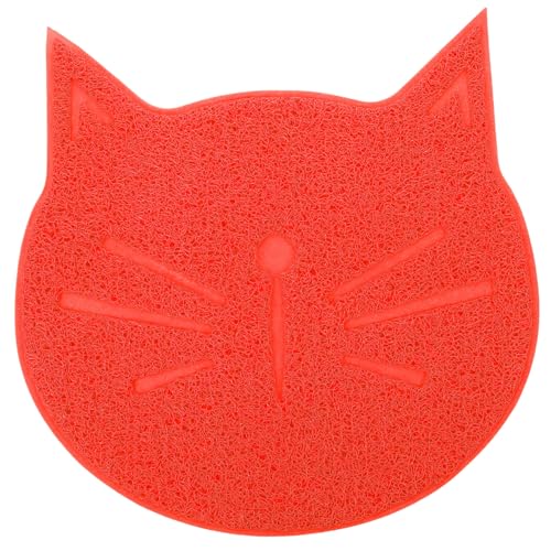 TOYANDONA Katze Napfmatte PVC rutschfest Wiederverwendbar Katzenfutter Unterlage Haustier Futtermatte Boden Schutz Rot TOYANDONA Katze Napfmatte PVC rutschfest Wiederverwendbar Katzenfutter Unterlage Haustier Futtermatte Boden Schutz Rot von TOYANDONA